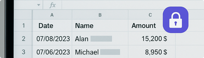 Secure statements and spreadsheets.